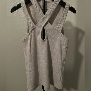 Mens Salt Murphy Crossover Cream Ribbed Tank size S/M